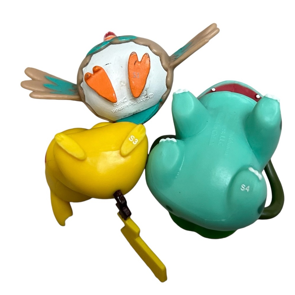 Pokemon Gengar Flareon Bulbasaur Pikachu Battle Posable Feature and Rowlet Toy - Picture 6 of 7
